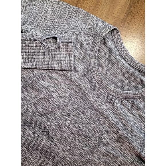 Lululemon Swiftly Tech Long Sleeve Top Gray Size 10 Running Yoga Gym EUC - Picture 4 of 13